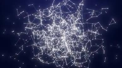 AE科技感发光星空立体白色网格线视频的预览图